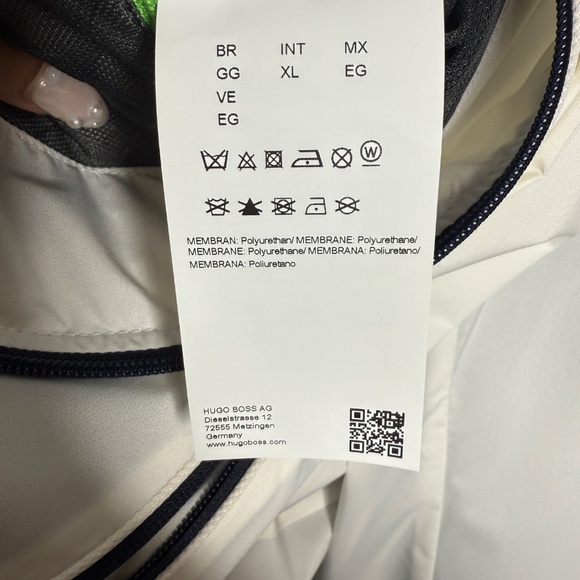 NWT White Hugo Boss nylon jacket size X-Large - Picture 12 of 12